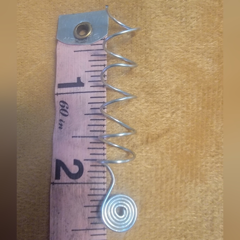 Handmade Silver Coil Hair Pin - Spiral End